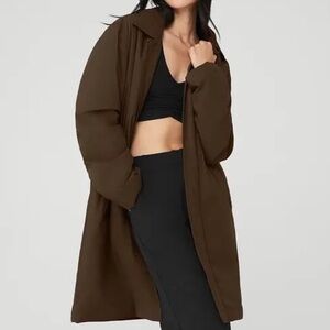 Alo Yoga Signature Overcoat Expresso XS